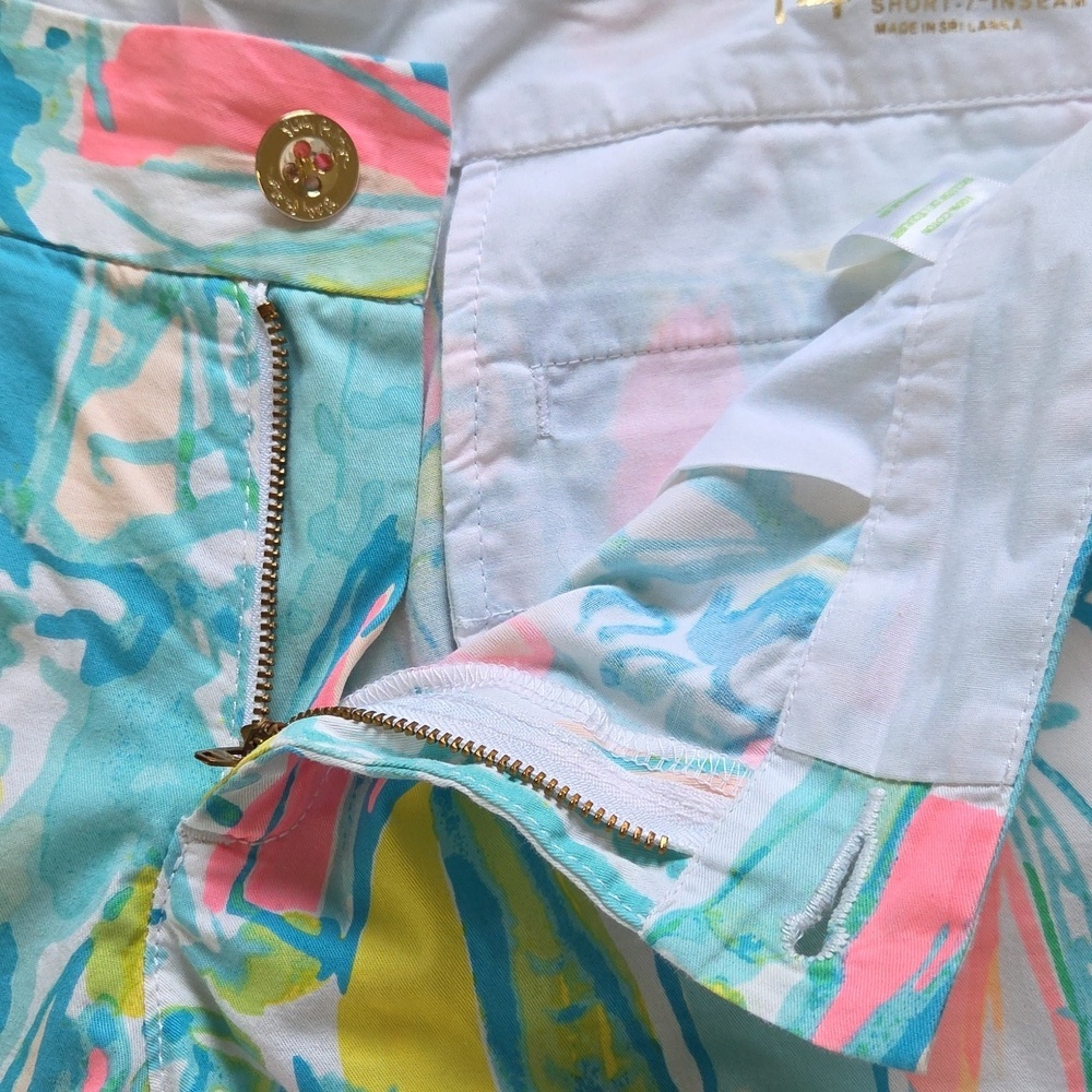 Lilly Pulitzer The Jayne Short 7" Inseam in Beach & Bae Sailboat Print - Size 14 - Picture 6 of 10